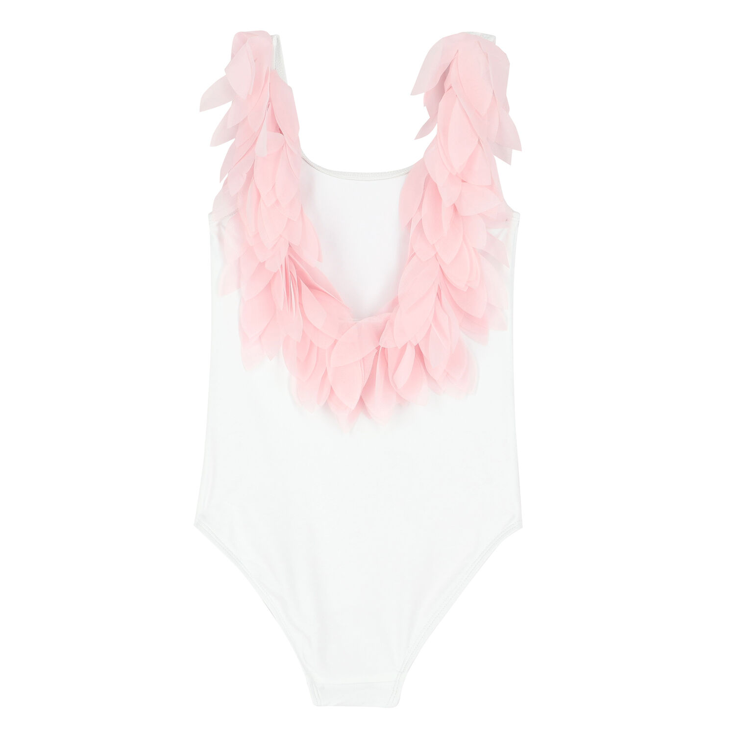 Girls White & Pink Petal Swimsuit, 1, hi-res image number null