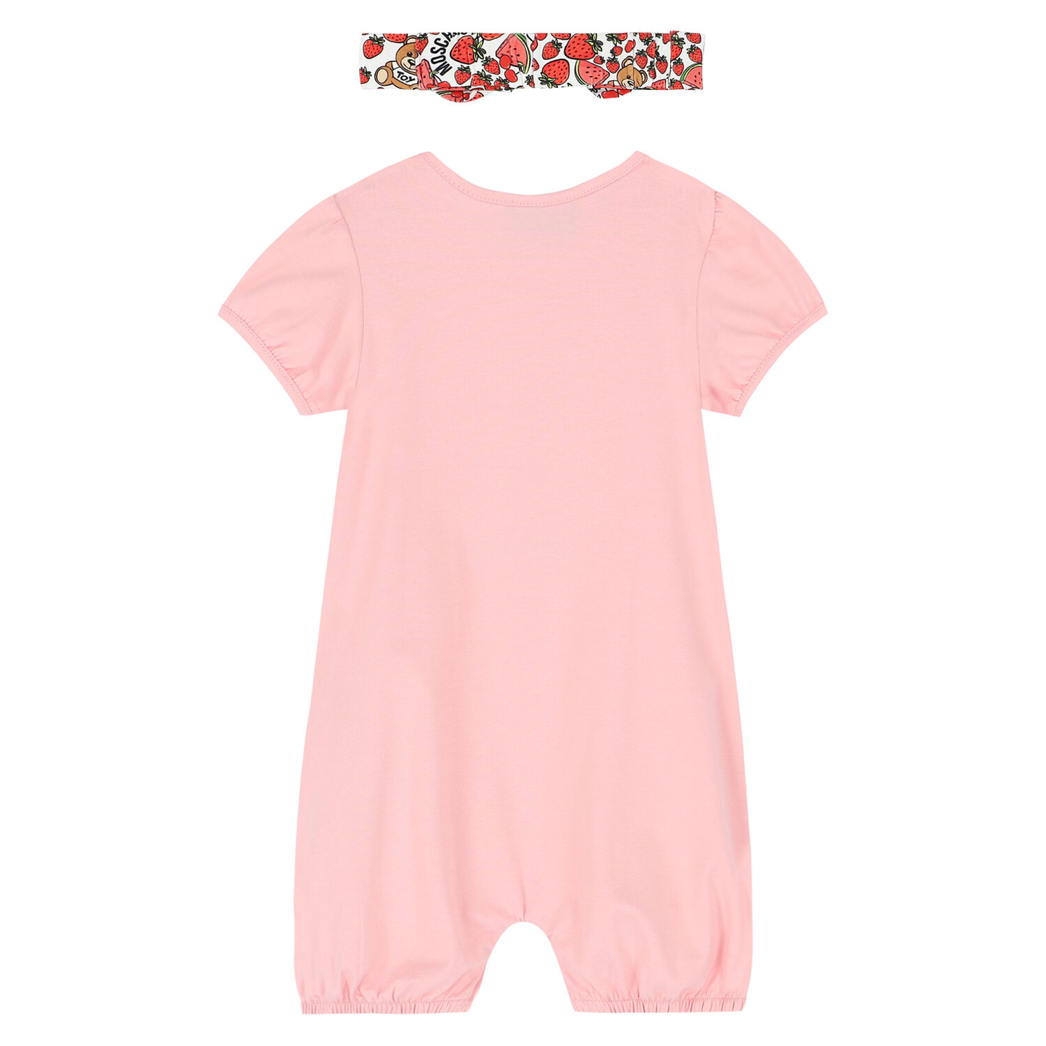 Baby Girls Pink Logo Romper Set, 2, hi-res