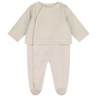 Beige Logo Babygrow Gift Set, 1, hi-res