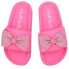 Girls Pink Butterfly Sliders, 1, hi-res