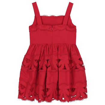 Girls Red Bow Dress