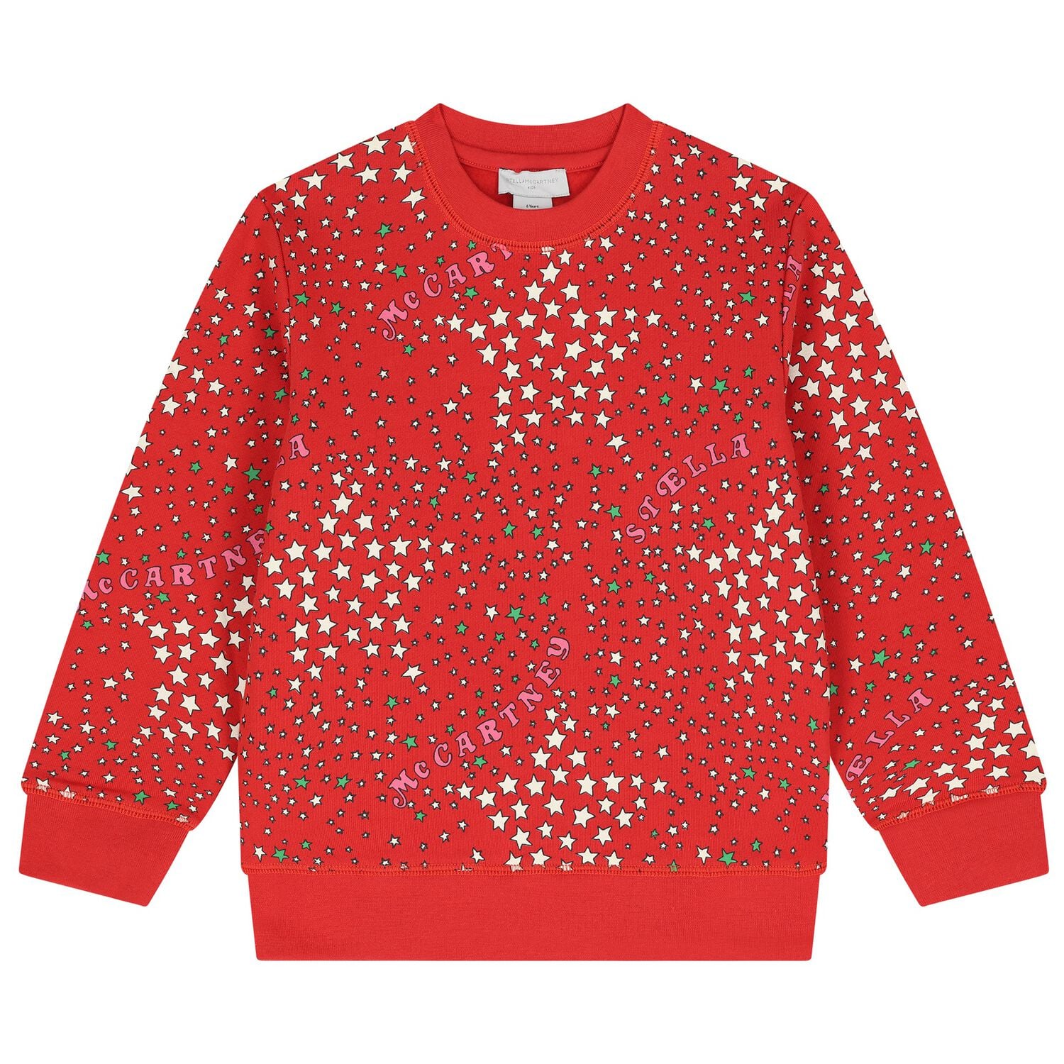 Girls Red Star Logo Sweatshirt, 1, hi-res