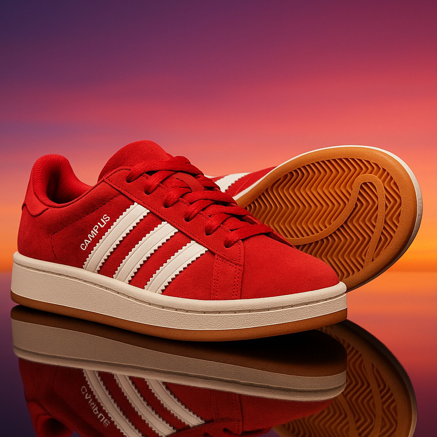 حذاء رياضي طراز كامبوس 00S  باللون الأحمر, 1, hi-res