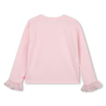 Girls Pink Heart Long Sleeve Top