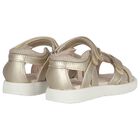 Younger Girls Gold Sandals, 1, hi-res