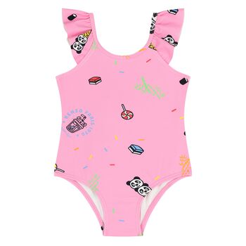 Younger Girls Pink Ice Cream & Candy Swimsuit
