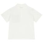 تيشيرت بولو أولاد بالشعار باللون العاجى, 1, hi-res