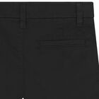 Boys Black Chino Shorts, 2, hi-res