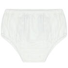 Baby Girls White Logo Dress, 1, hi-res