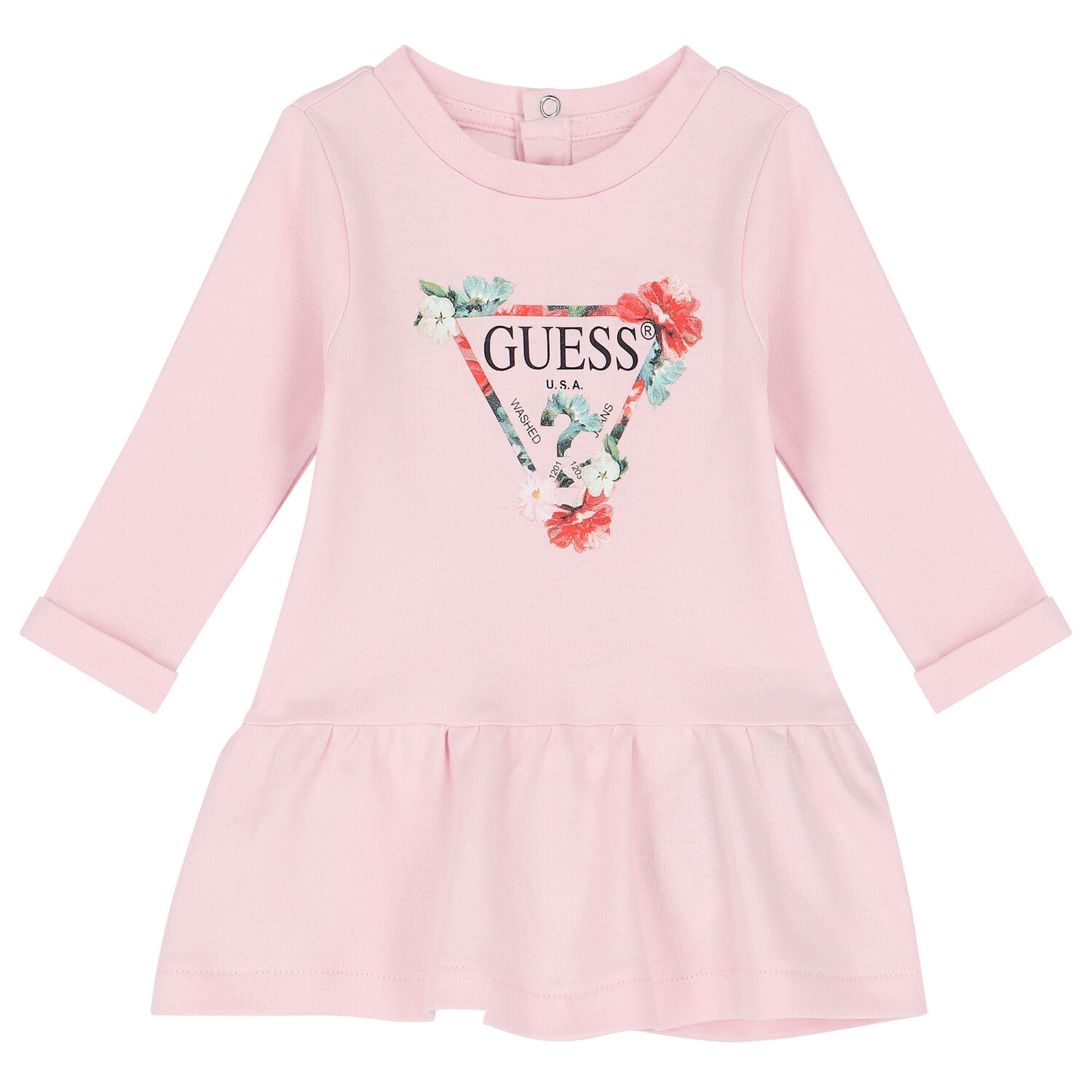 Younger Girls Pink Logo Dress Set, 1, hi-res