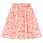 Girls Pink & Orange Logo Skirt, 2, hi-res