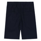 Boys Navy Logo Shorts, 3, hi-res