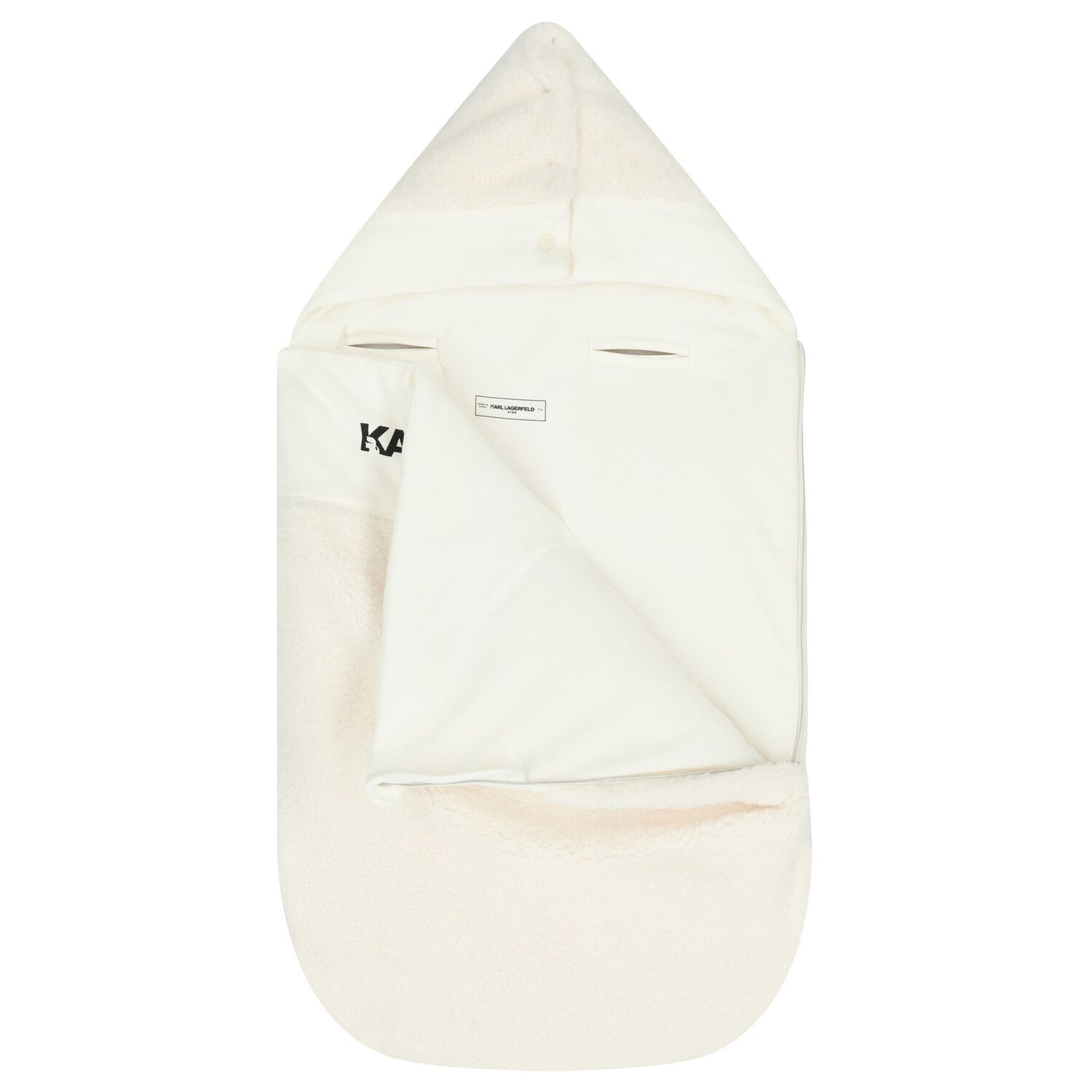 عشّ للأطفال البنات بلون العاج مع شعار, 1, hi-res