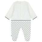 Baby Boys White Logo Babygrow, 1, hi-res