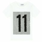 Boys White Reversible Sequin T-Shirt, 1, hi-res