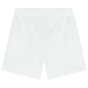 White Logo Shorts