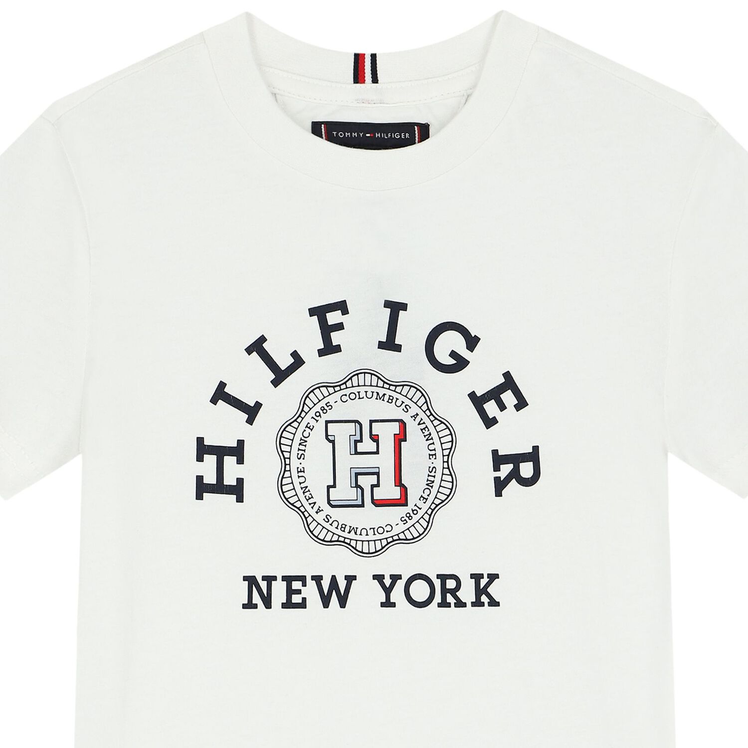 Boys White Logo T-Shirt, 3, hi-res image number null