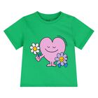 Younger Girls Green Heart T-Shirt, 1, hi-res
