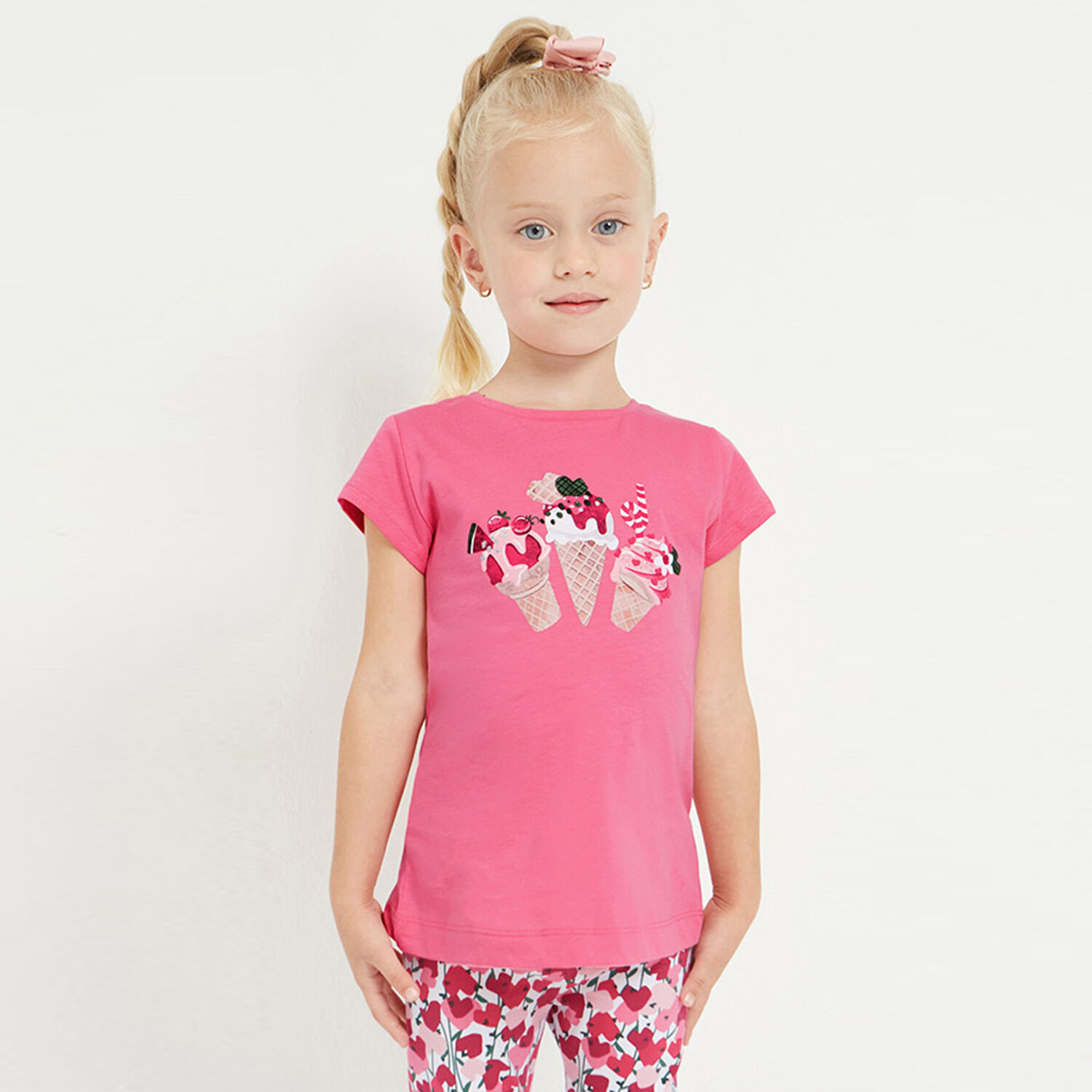 تيشيرت بطبعة ايس كريم باللون تاوردى البينات, 2, hi-res