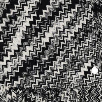 Girls Black & Ivory Zig Zag Dress