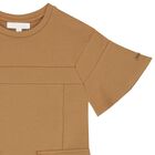 فستان بنات بالشعار باللون البيج, 2, hi-res