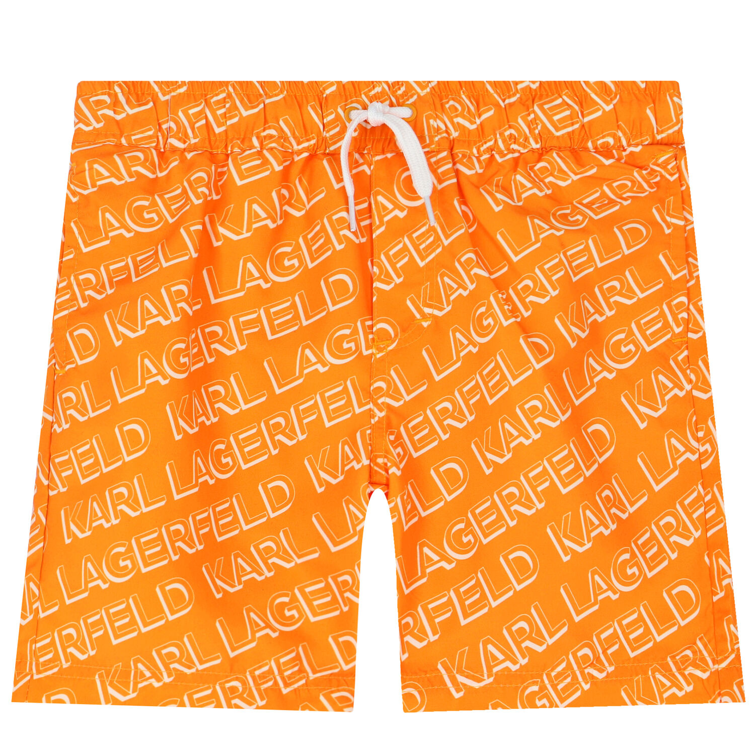 Boys Orange Logo Swim Shorts, 1, hi-res image number null