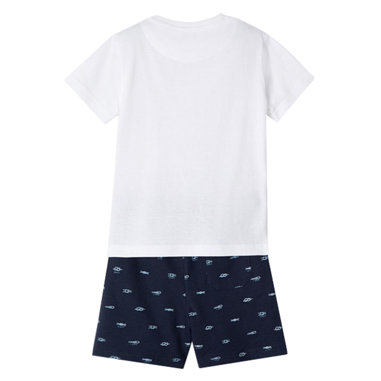 طقم شورت باللون الابيض والكحلي للأولاد, 3, hi-res