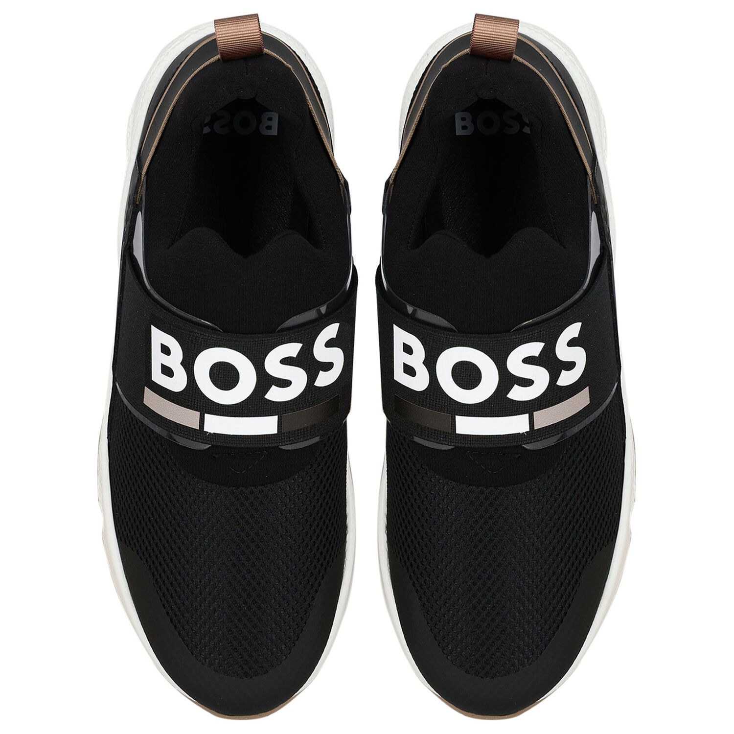 Boys Black Logo Trainers, 1, hi-res image number null