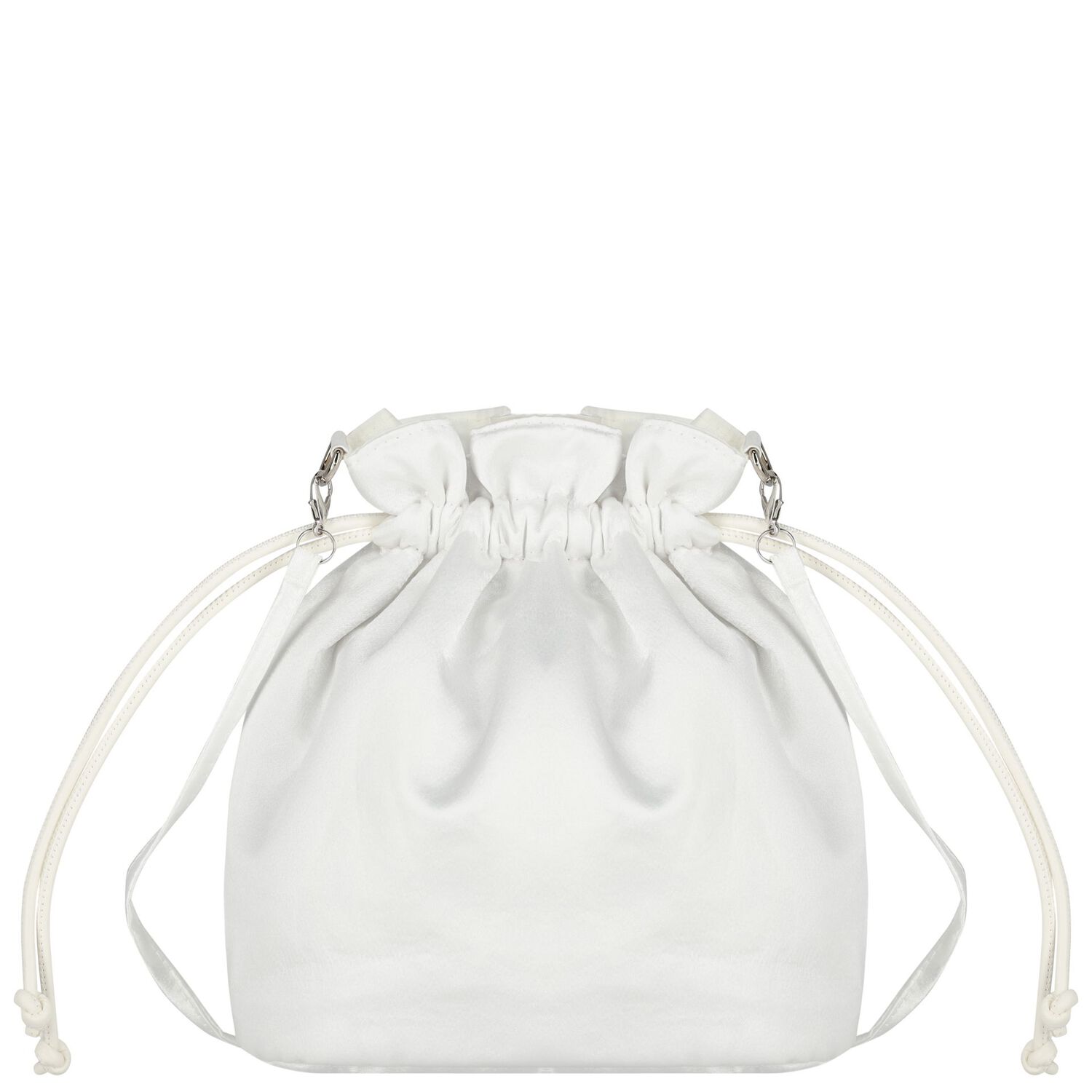 Girls Ivory Floral Satin Bag, 1, hi-res