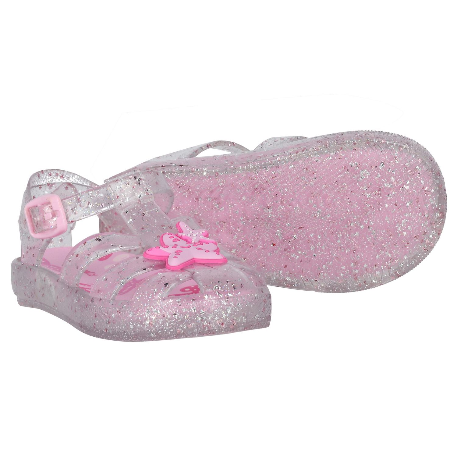 Younger Girls Pink Jelly Sandals, 1, hi-res image number null