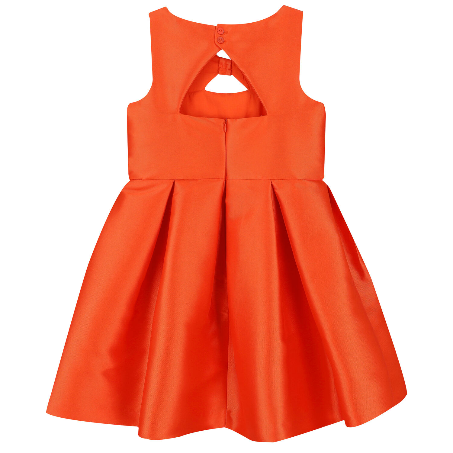 Girls Orange Satin Dress, 2, hi-res image number null