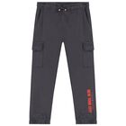 Boys Grey Logo Joggers, 1, hi-res
