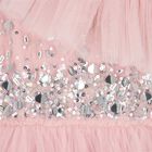 Girls Pink Sequin Embellished Tulle Premiere Princess Dress, 1, hi-res