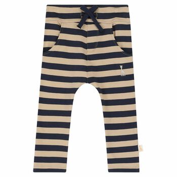 Baby Boys Navy Striped Joggers