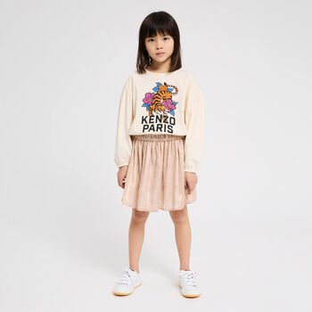 Girls Gold Logo Skirt