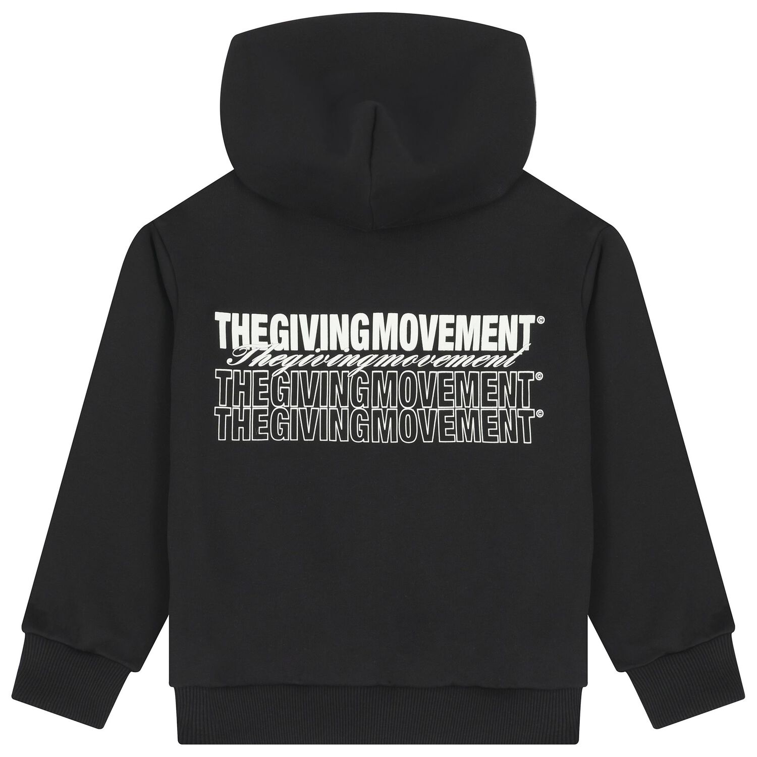 توب هودي بسحاب بالشعار باللون الأسود, 1, hi-res