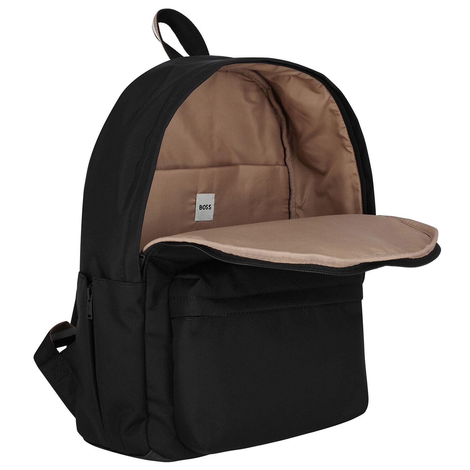 Boys Black Logo Backpack, 1, hi-res image number null