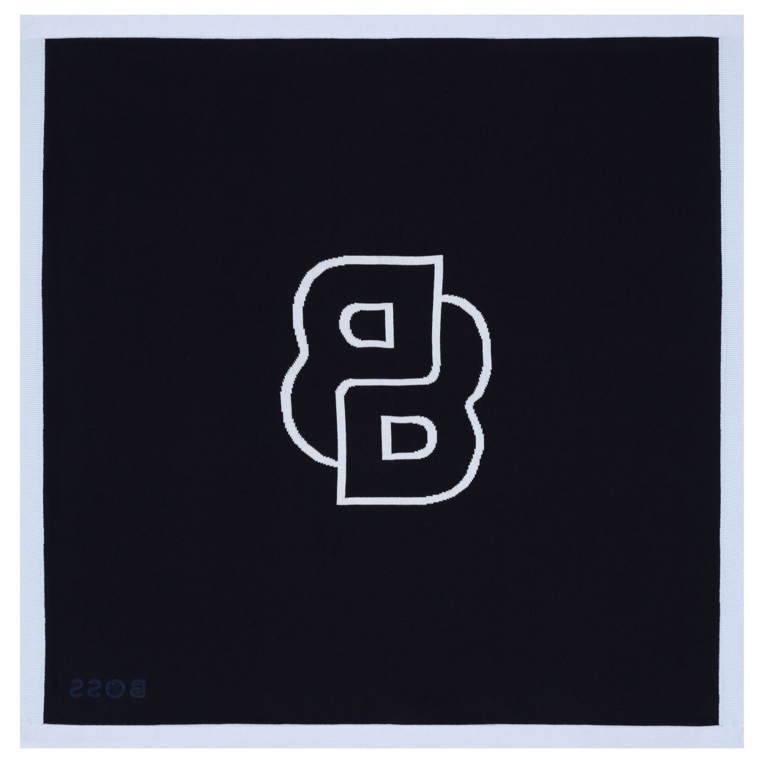 بطانية أطفال مواليد بالشعار باللون الأزرق والكحلي للأولاد, 1, hi-res