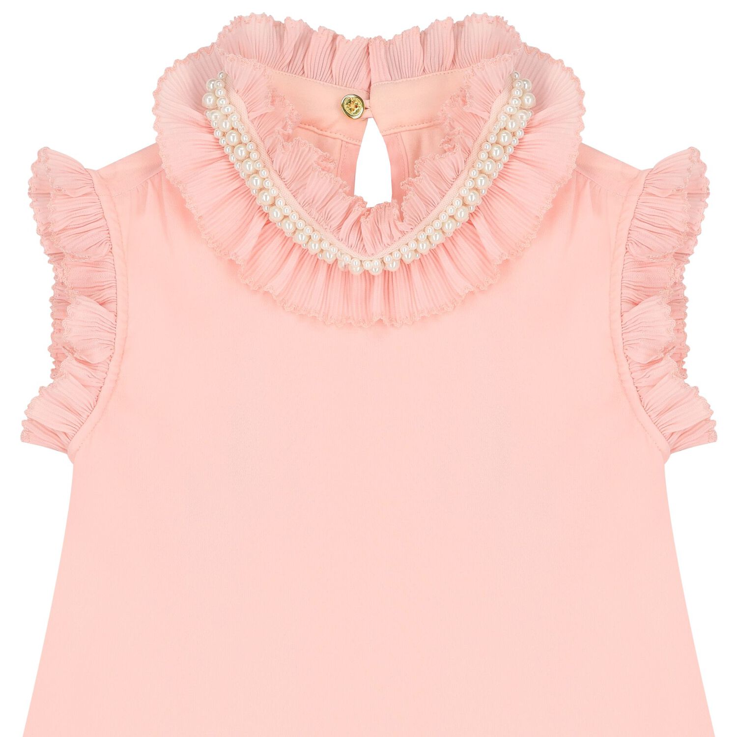 Girls Pink Ruffled Dress, 1, hi-res