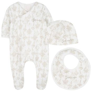 Givenchy Ivory Logo Babygrow Gift Set, 1 Ivory Logo Babygrow Gift Set