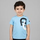 Younger Boys Blue Logo T-Shirt, 2, hi-res