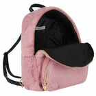Girls Pink Faux Fur Backpack, 1, hi-res