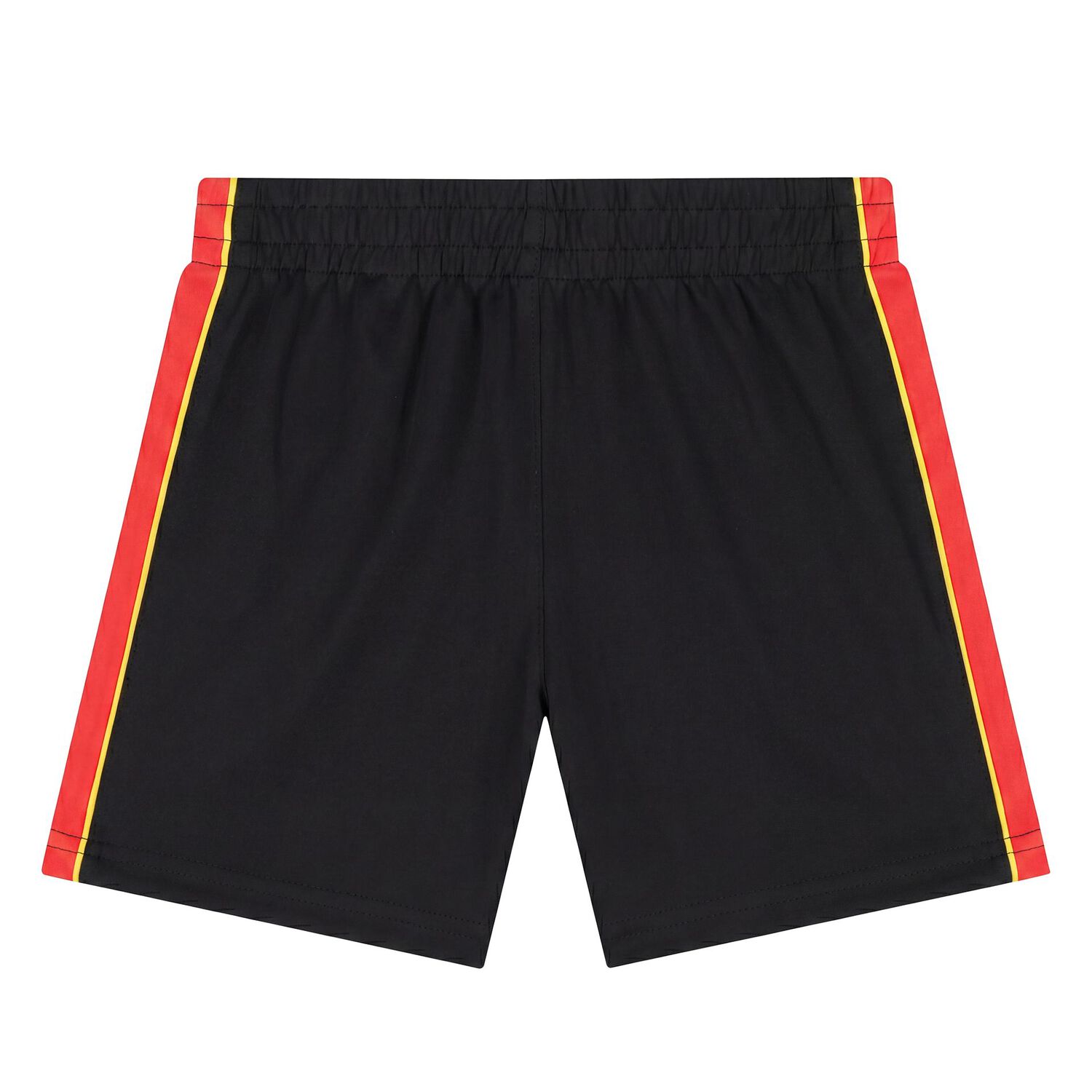 Younger White, Red & Black Logo Shorts Set, 1, hi-res