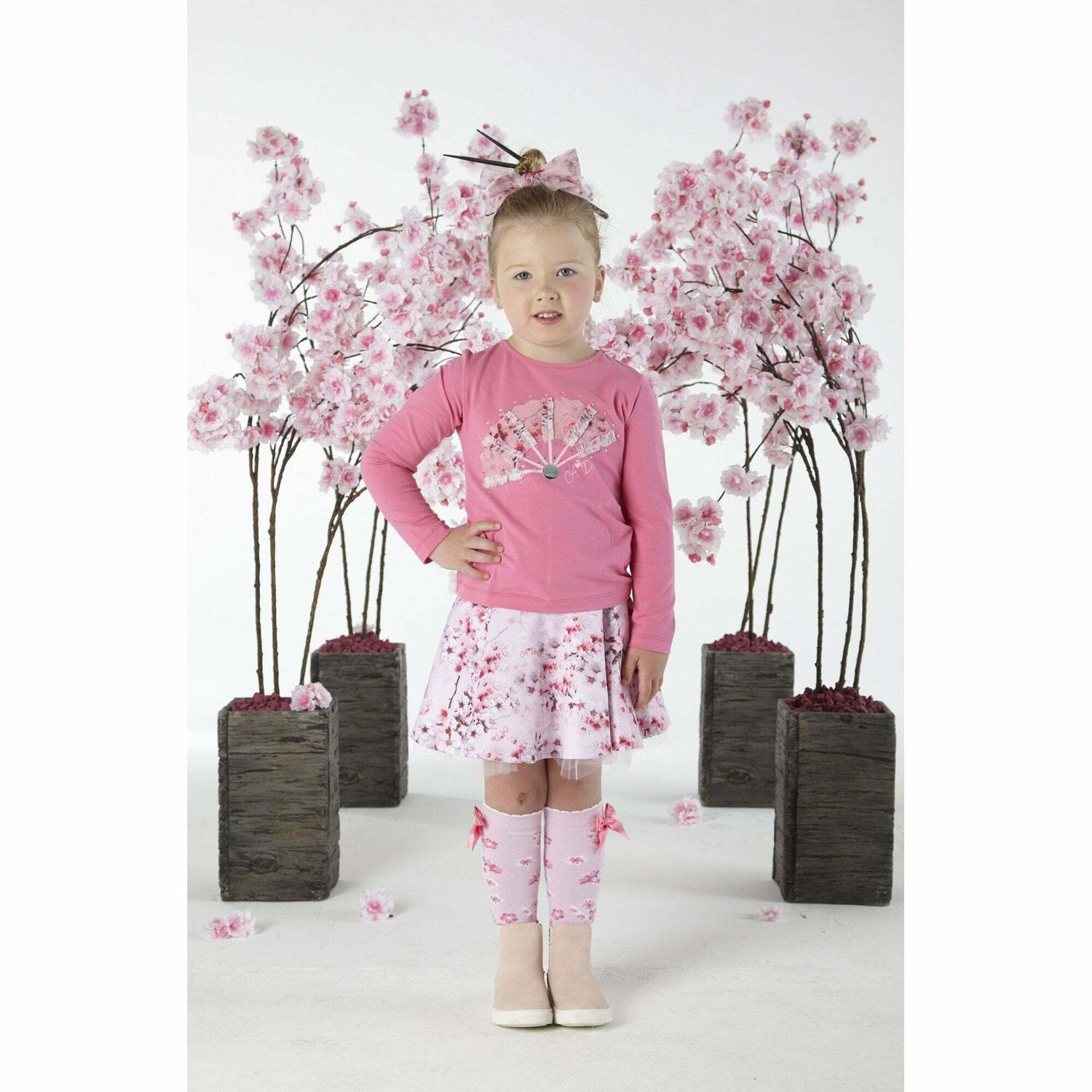 تنورة بالزهور باللون الوردى, 1, hi-res