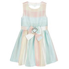 Girls Glitter Striped Dress , 1, hi-res