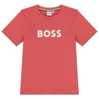 Boys Mini Me Red Logo T-Shirt