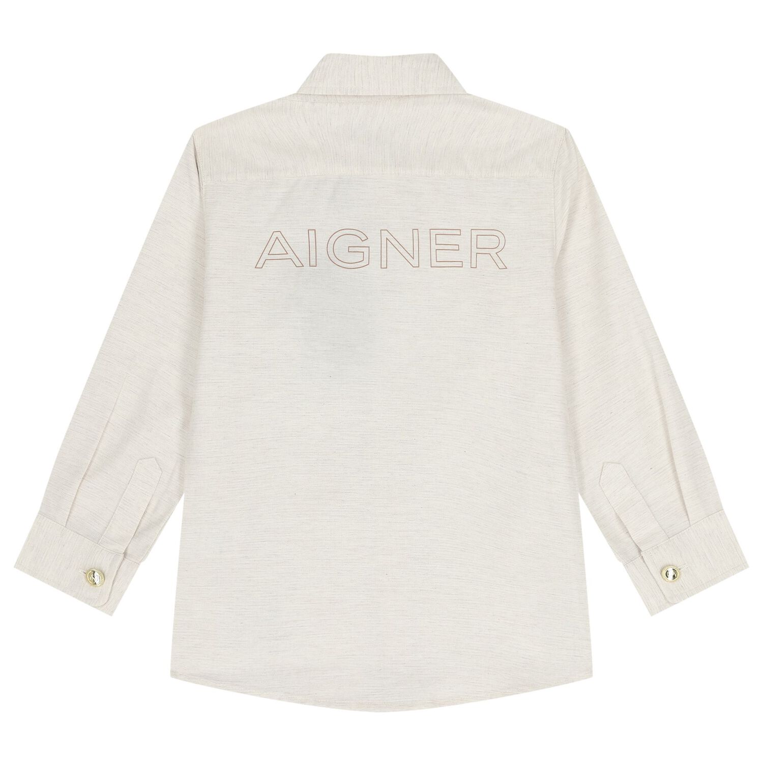 قميص باللون بيج اللون بشعار, 1, hi-res