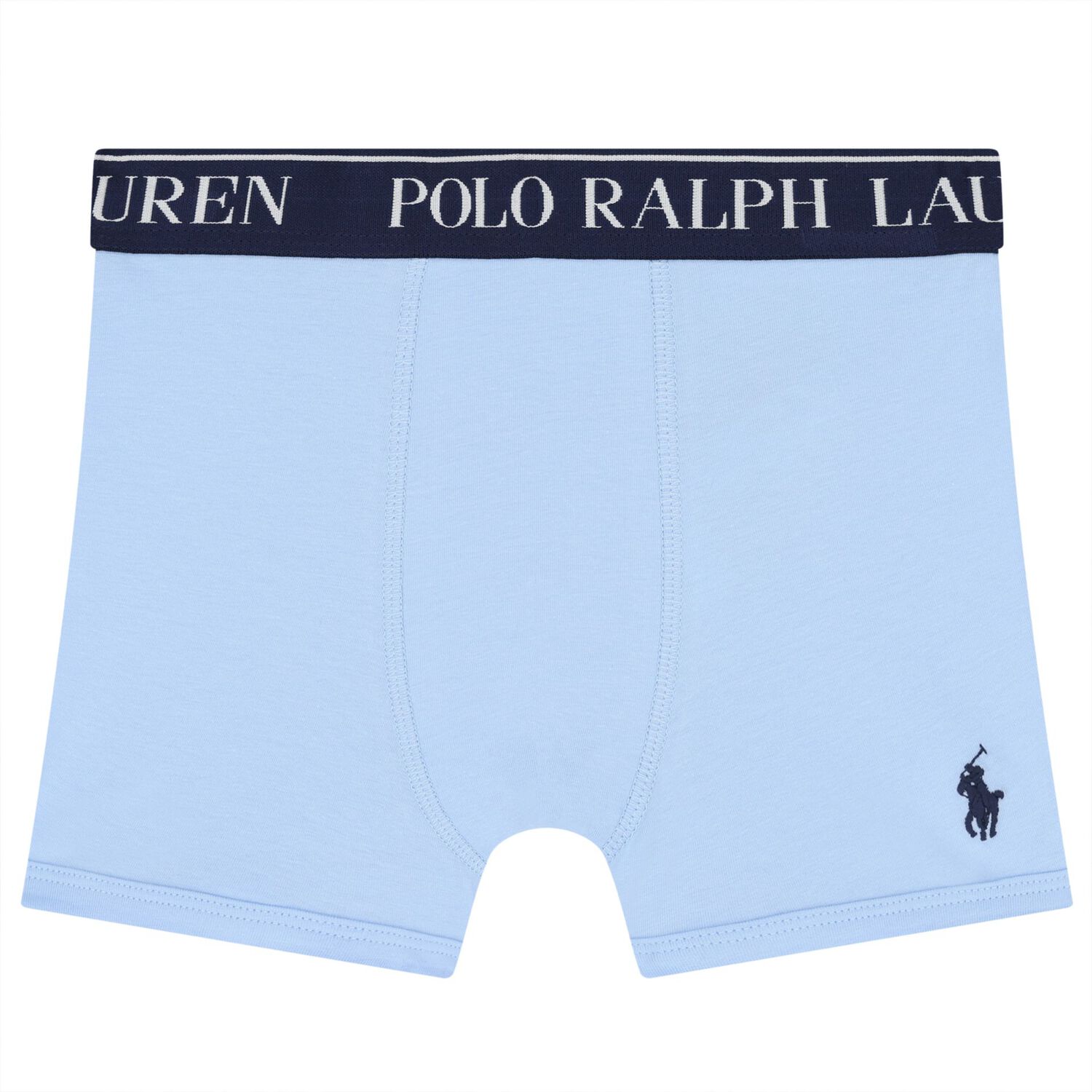 Boys Ivory, Blue & Navy Blue Logo Boxer Shorts ( 3-Pack ), 2, hi-res
