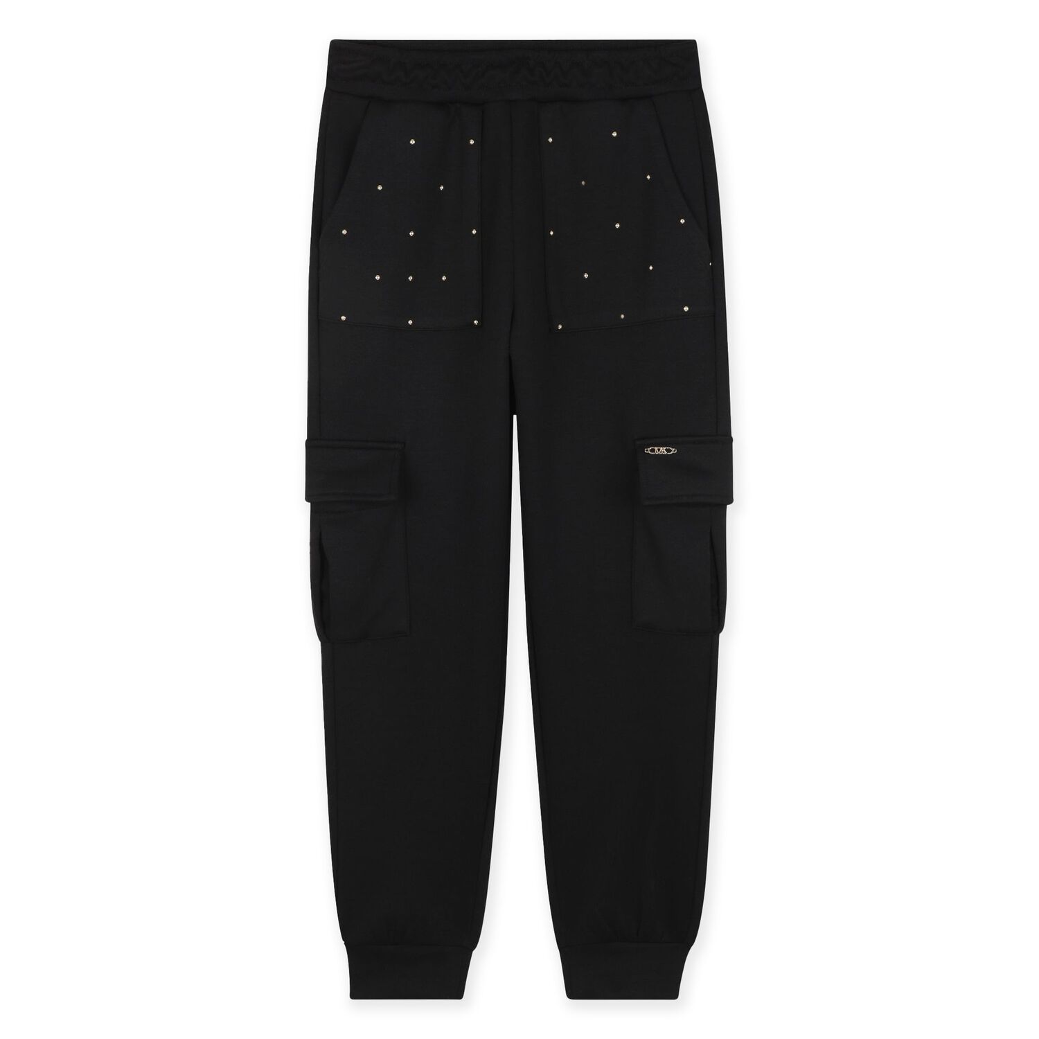 Girls Black Logo Joggers, 1, hi-res