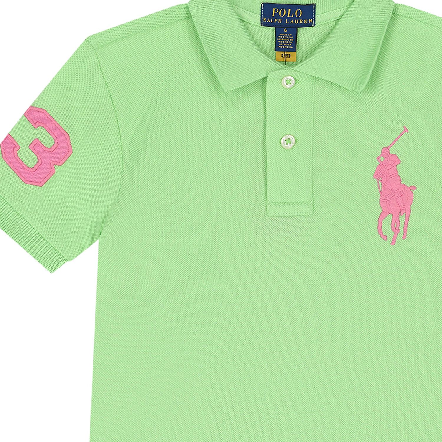 Boys Green Logo Polo Shirt, 1, hi-res